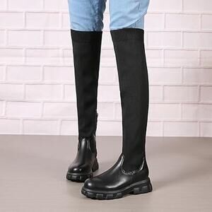 Women's Over The Knee Platform Thigh High Boots Round Toe Size 8US /39CN